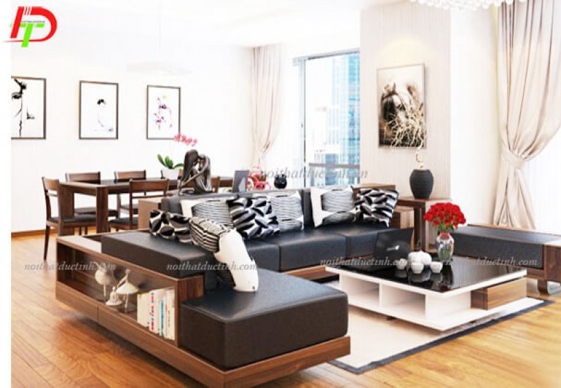 Bàn ghế gỗ phòng khách BG34