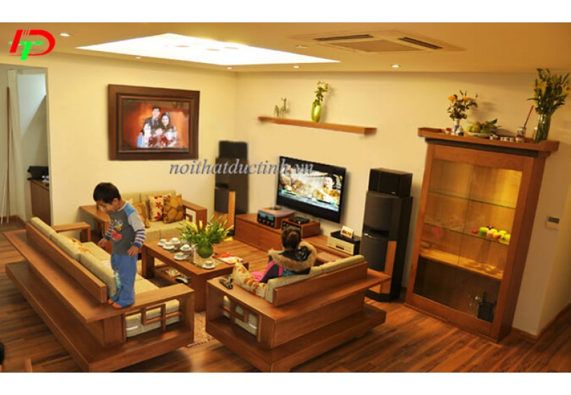 Bàn ghế gỗ phòng khách hiện đại BG12