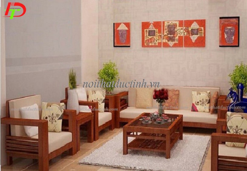 Bàn ghế gỗ tự nhiên phòng khách BG08