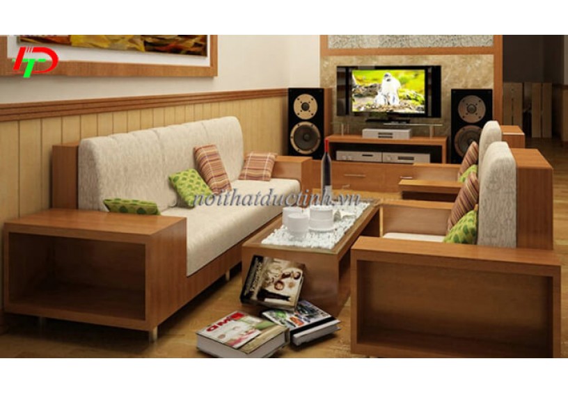 Bàn ghế gỗ phòng khách nhỏ BG18