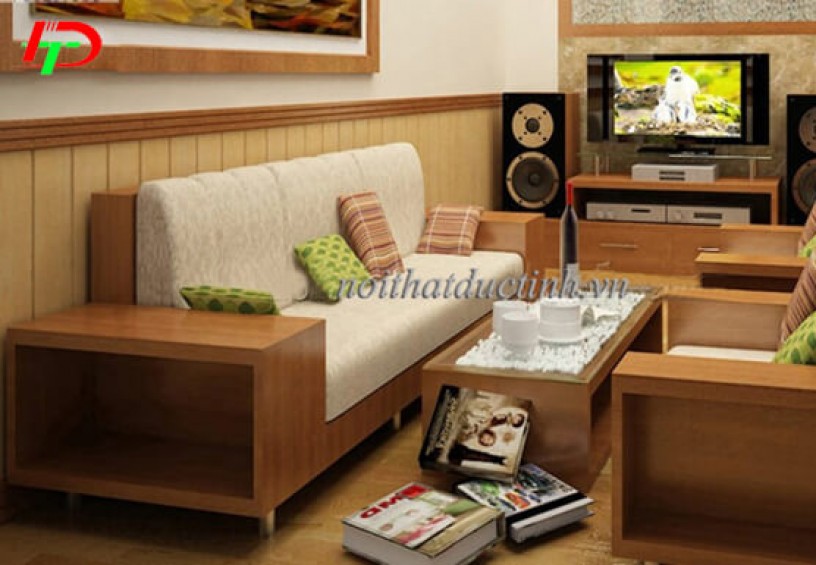 Bàn ghế gỗ phòng khách nhỏ BG18