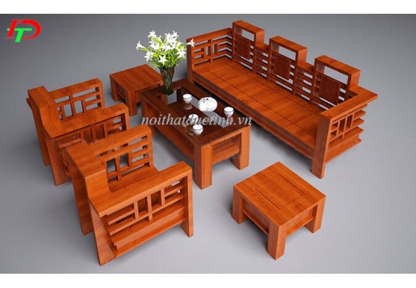 Bàn ghế gỗ phòng khách đẹp BG11
