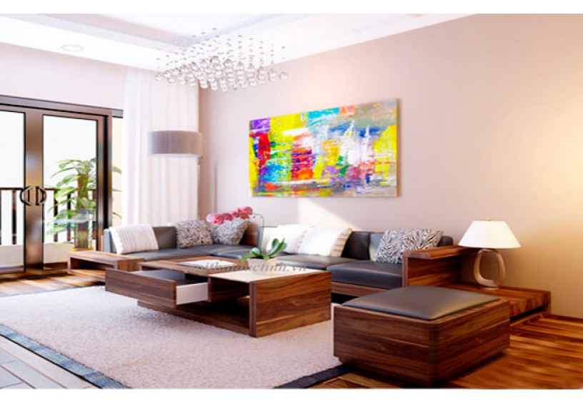 Sofa gỗ sồi cao cấp cho phòng khách nhỏ BG35