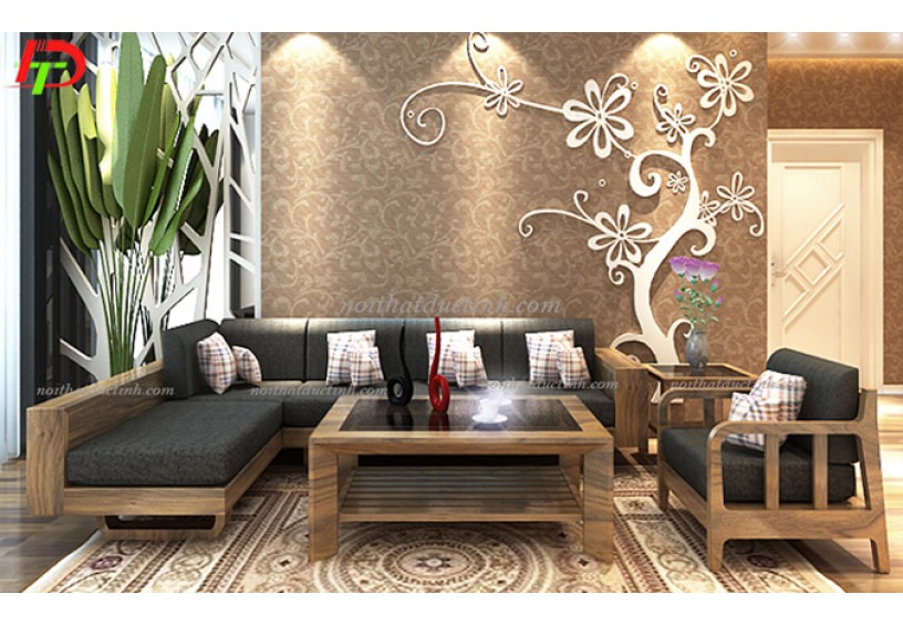 Mẫu bàn ghế gỗ phòng khách BG32