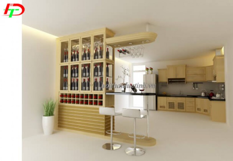 Mẫu quầy bar mini gia đình thiết kế đẹp, hiện đại QB12