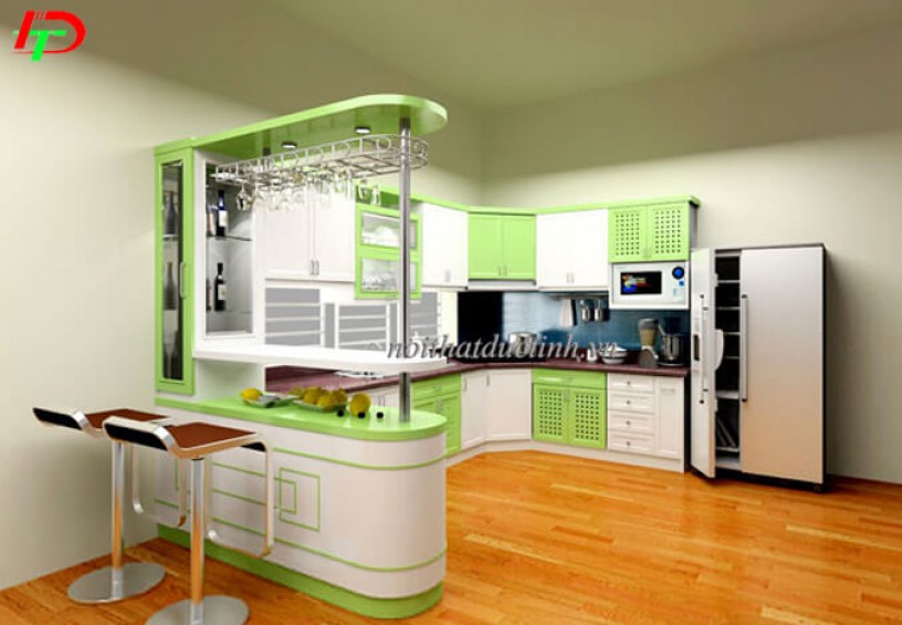 Quầy bar mini đẹp gỗ công nghiệp laminate QB16