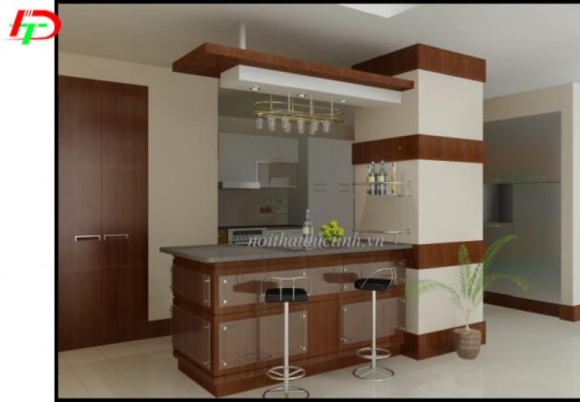 Quầy bar mini laminate bóng đẹp QB11