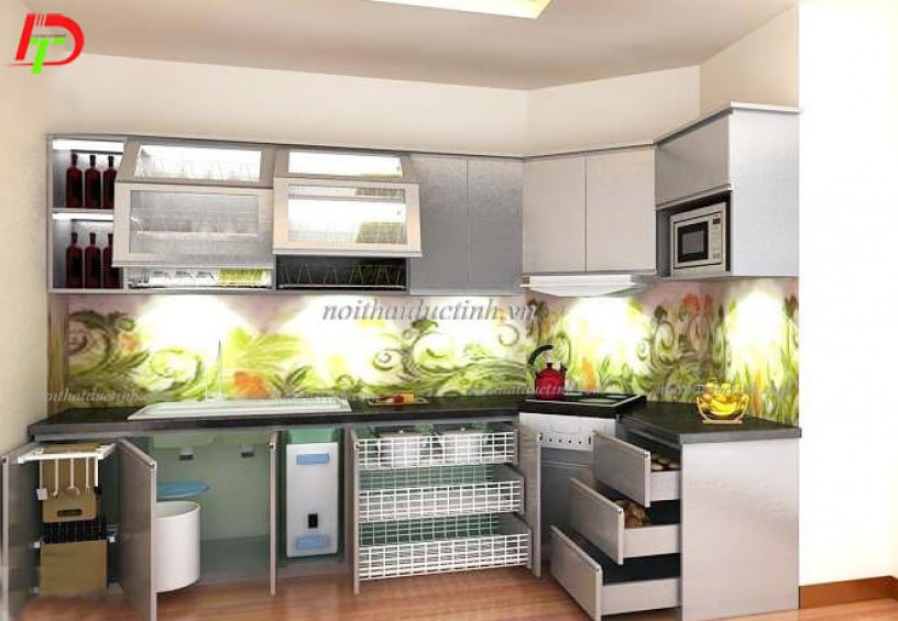 Tủ bếp gỗ công nghiệp laminate TB25