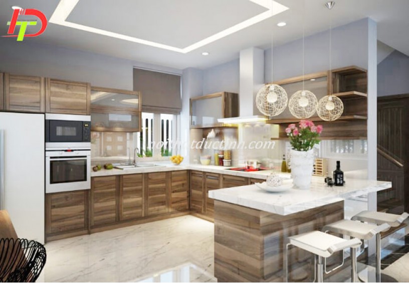 Tủ bếp gỗ tự nhiên TB01