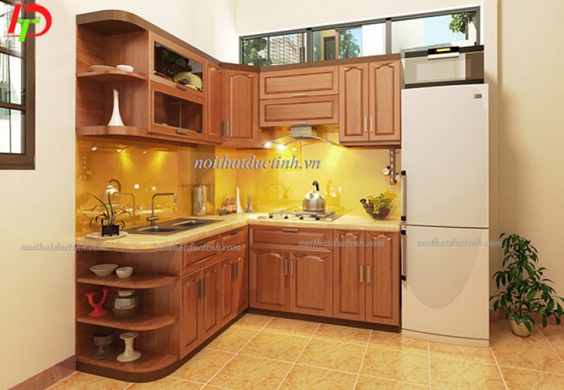 Tủ bếp gỗ tự nhiên TB14