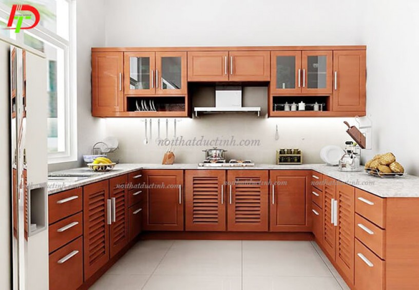 Tủ bếp gỗ tự nhiên TB22