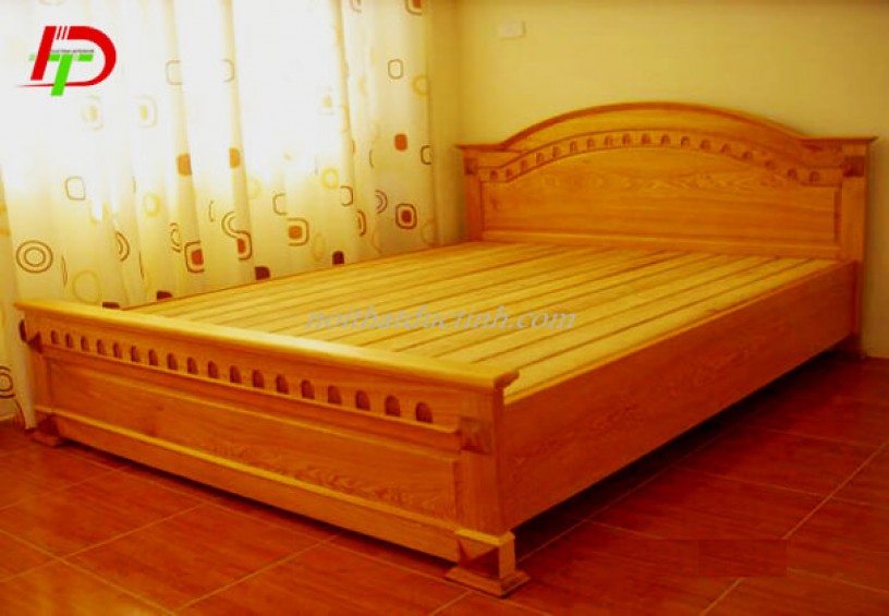 Mẫu giường ngủ gỗ tự nhiên-gỗ xoan đào GN53 