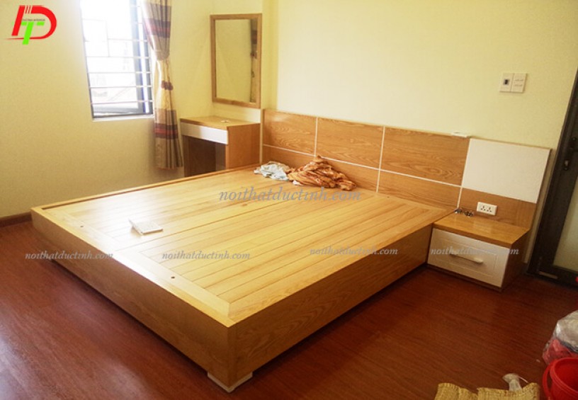 Giường hộp gỗ tự nhiên GN22