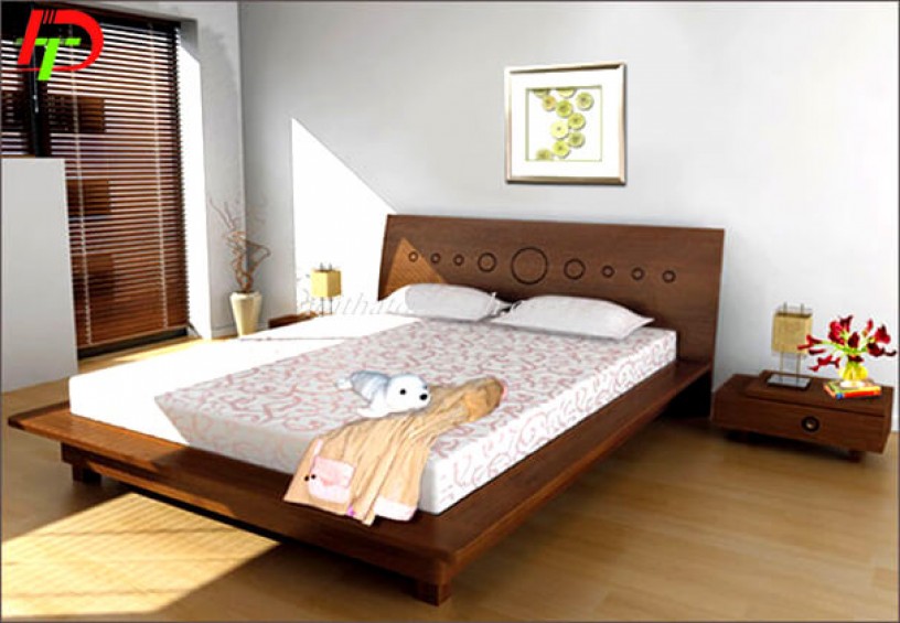 Mẫu giường ngủ gỗ sồi hiện đại GN60