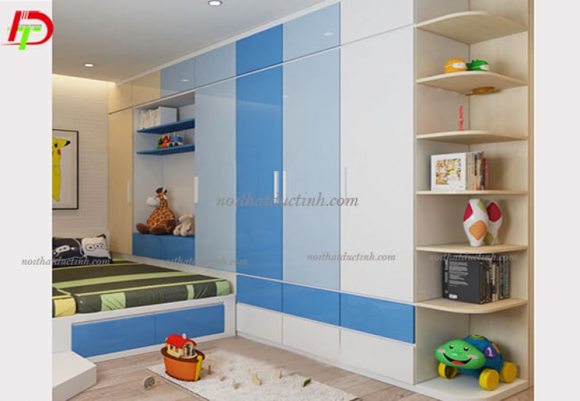Tủ quần áo kết hợp kệ trang trí TA33