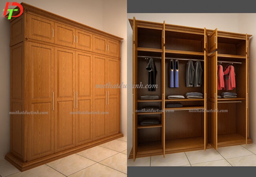 Tủ quần áo gỗ tự nhiên TA03