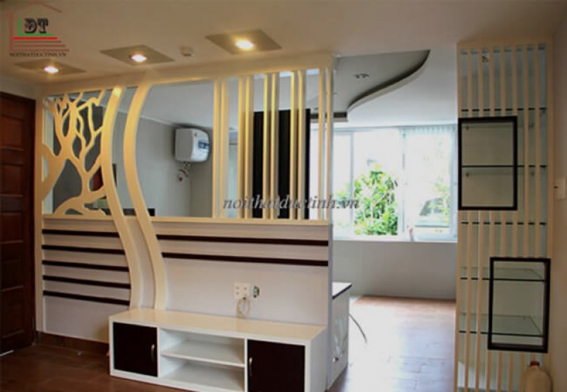 Vách ngăn gỗ phòng khách hiện đại VNP02 
