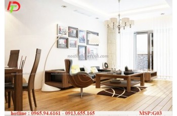 Thiết kế bộ bàn ghế gỗ đẹp cho không gian phòng khách thêm ấn tượng