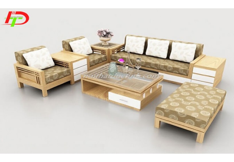 Bộ bàn ghế phòng khách gỗ sồi BG03