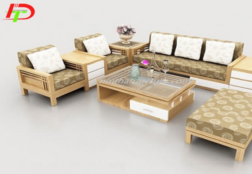 Bộ bàn ghế phòng khách gỗ sồi BG03