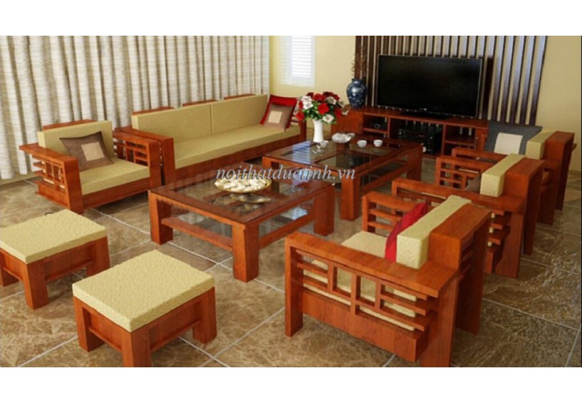 Mẫu bàn ghế gỗ phòng khách đẹp BG04