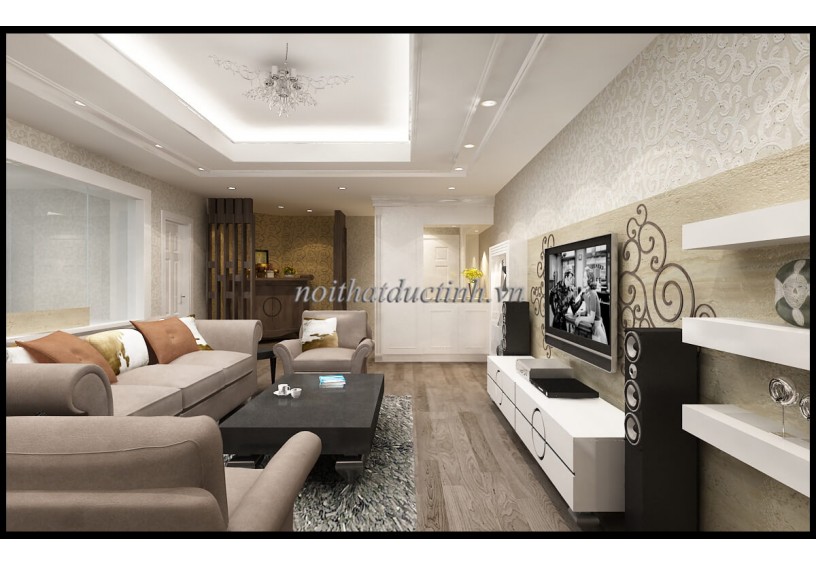 Thiết kế nội thất căn hộ chung cư Royal City theo phong cách hiện đại
