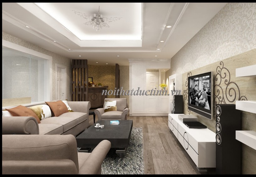 Thiết kế nội thất căn hộ chung cư Royal City theo phong cách hiện đại