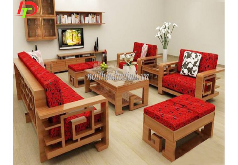 Bàn ghế gỗ phòng khách BG01