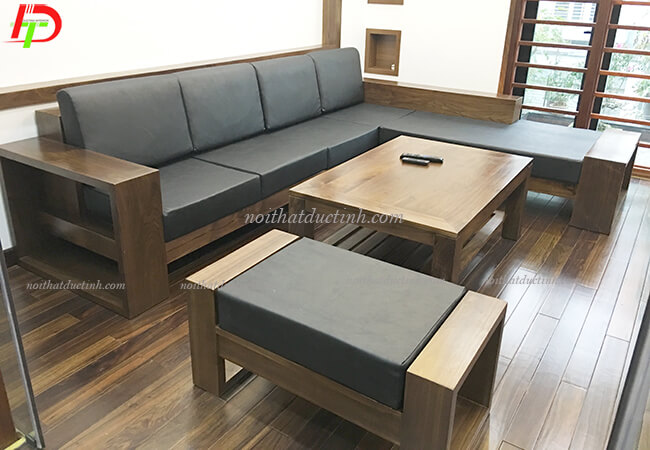Mẫu bàn ghế gỗ phòng khách cao cấp BG06