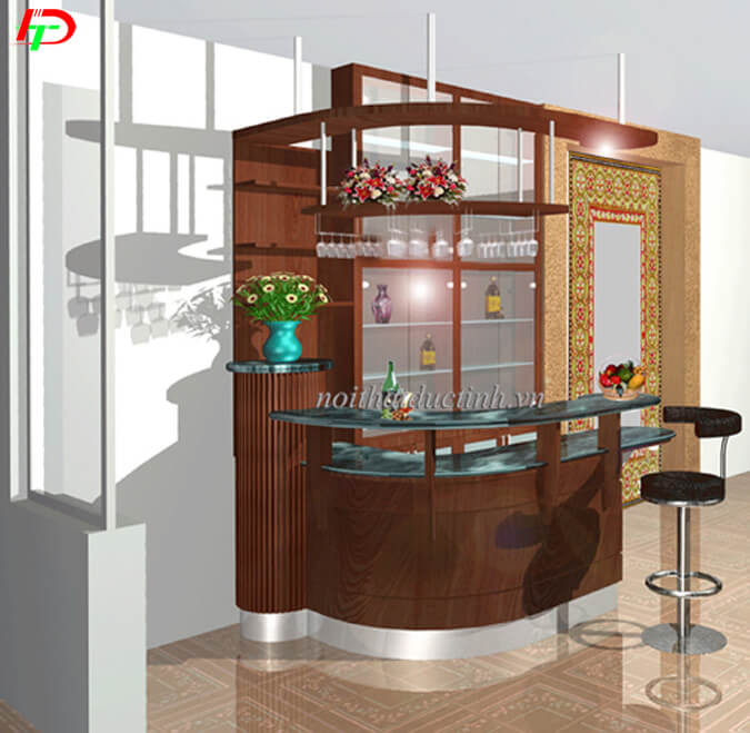 Mẫu quầy bar mini đẹp QB10