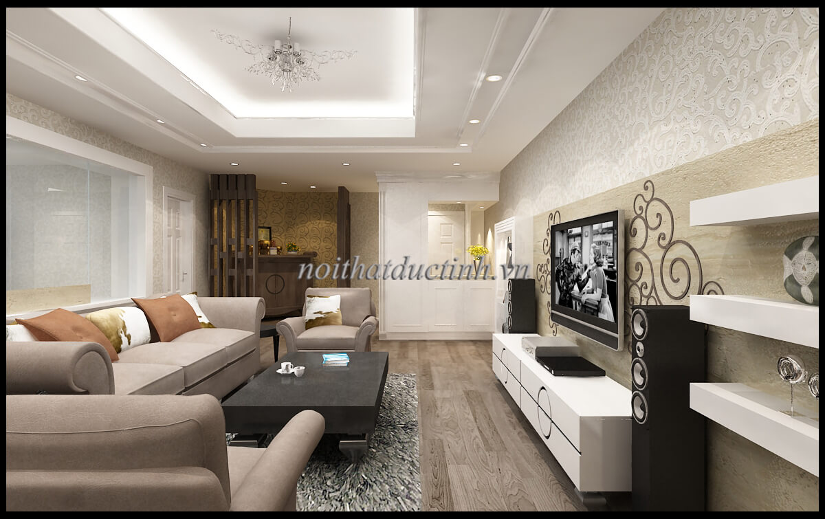 Thiết kế nội thất căn hộ chung cư Royal City theo phong cách hiện đại