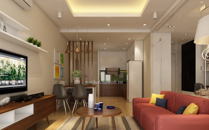 Thiết kế chung cư Mulberry Lane theo phong cách hiện đại S = 45m2.